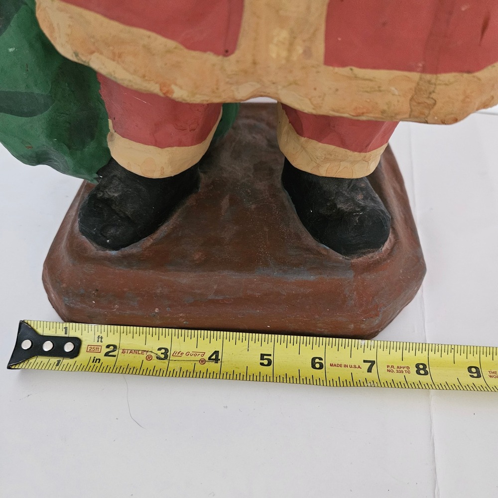Vintage Caldor papier-mâché Santa Claus Figurine Folk Art Style Father Christmas - Picture 14 of 16